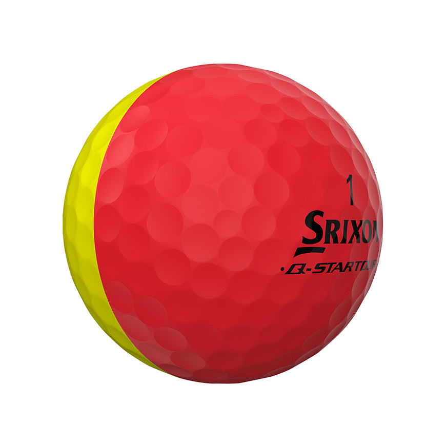 Srixon Q-Star Tour Divide 12 Ball Pack (Yellow/Red)