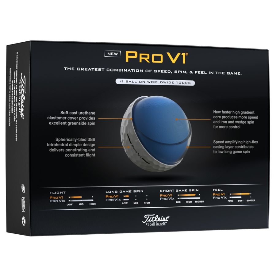 Titleist Pro V1 12 Ball Pack (White)