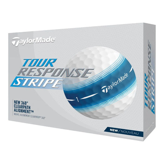 TaylorMade Tour Response Stripe 12 Pack (White/Blue)