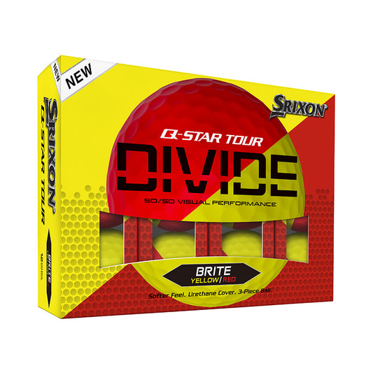 Srixon Q-Star Tour Divide 12 Ball Pack (Yellow/Red)