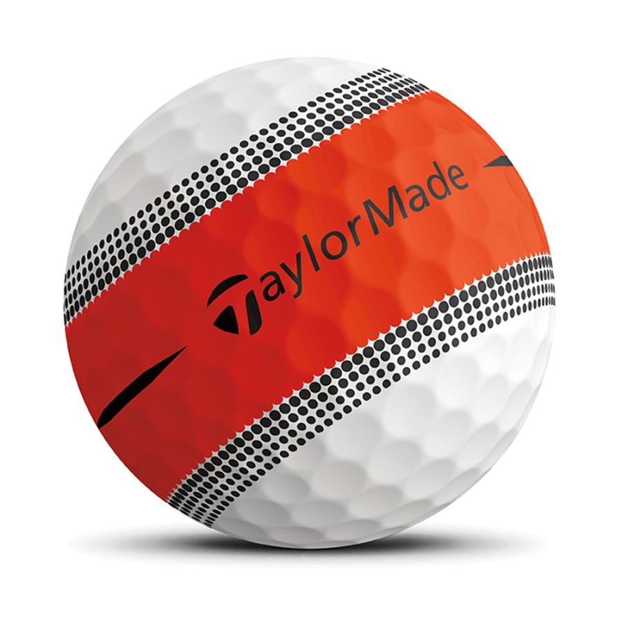 TaylorMade Tour Response Stripe 24 2 Packs (White/Orange)